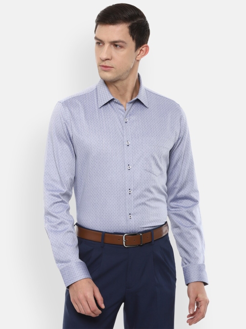 

Van Heusen Men Blue Slim Fit Printed Formal Shirt