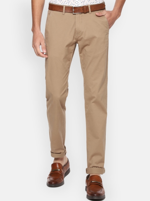 

Van Heusen Sport Men Khaki Textured Slim Fit Chinos Trousers
