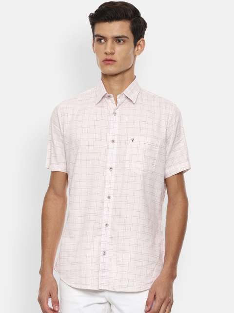 

Van Heusen Sport Men Off White Slim Fit Checked Casual Shirt