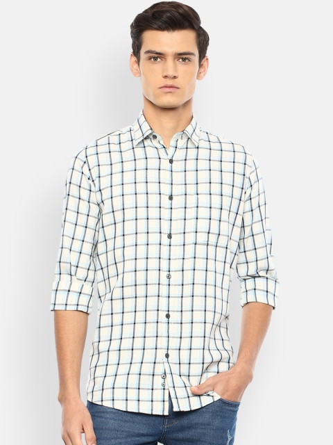 

Van Heusen Sport Men White Slim Fit Checked Casual Shirt