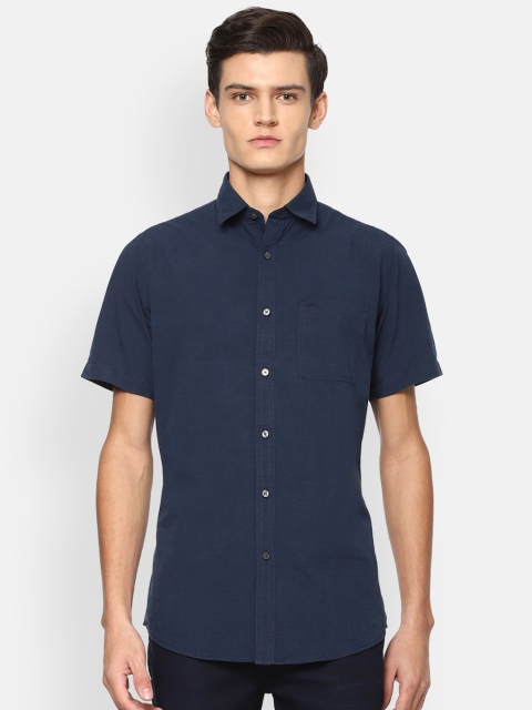 

Van Heusen Sport Men Navy Blue Slim Fit Pure Cotton Casual Shirt