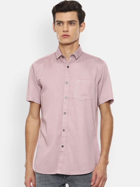 Van Heusen Sport Men Red Printed Casual Shirt