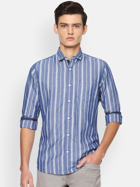 

Van Heusen Sport Men Blue Slim Fit Striped Casual Shirt