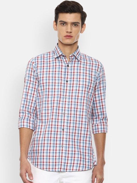 

Van Heusen Sport Men Blue Slim Fit Checked Casual Shirt