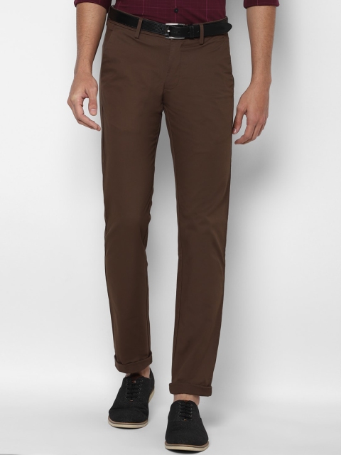 

Allen Solly Men Brown Printed Slim Fit Trousers