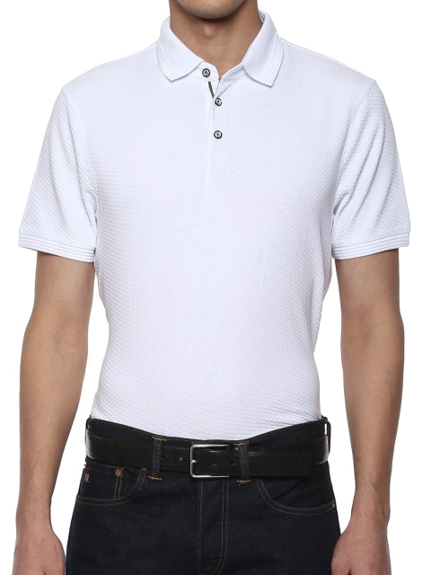 

Ted Baker Men White Polo Collar Applique T-shirt