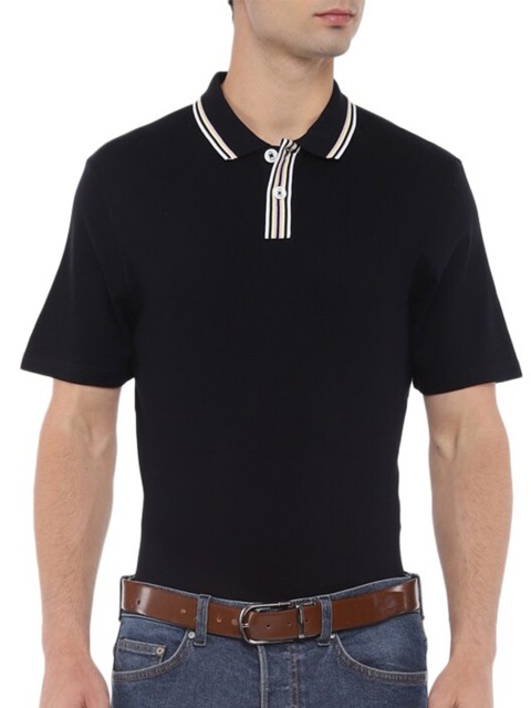 

Ted Baker Men Navy Blue Polo Collar Pockets T-shirt