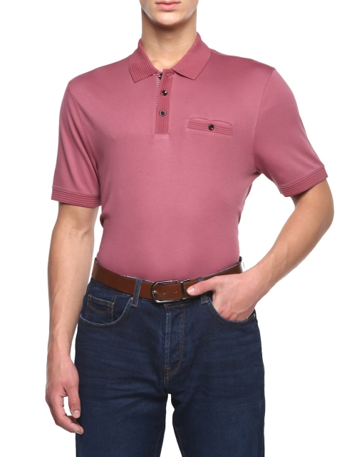 

Ted Baker Men Pink Polo Collar Pockets T-shirt