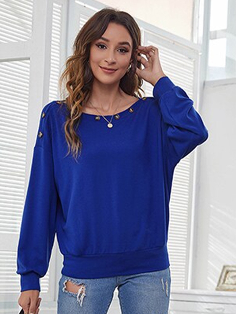 

BelleRUE Blue Long Sleeves Top