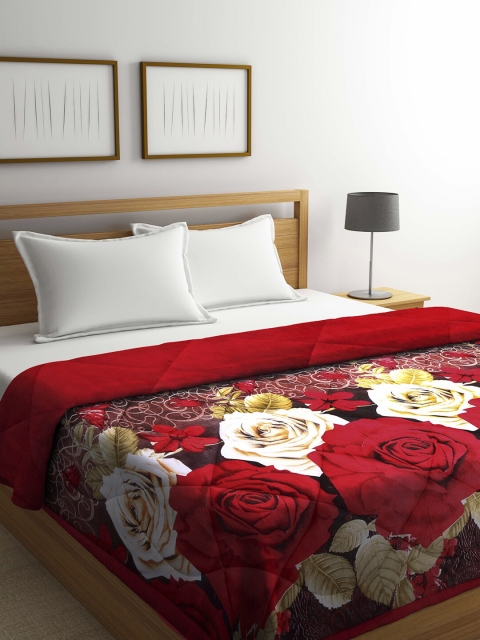 

Arrabi Red & White Floral Heavy Winter Double Bed Quilt