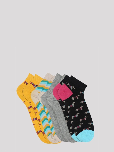 

Soxytoes Unisex Assorted Pack of 4 Ankle-Length Socks
