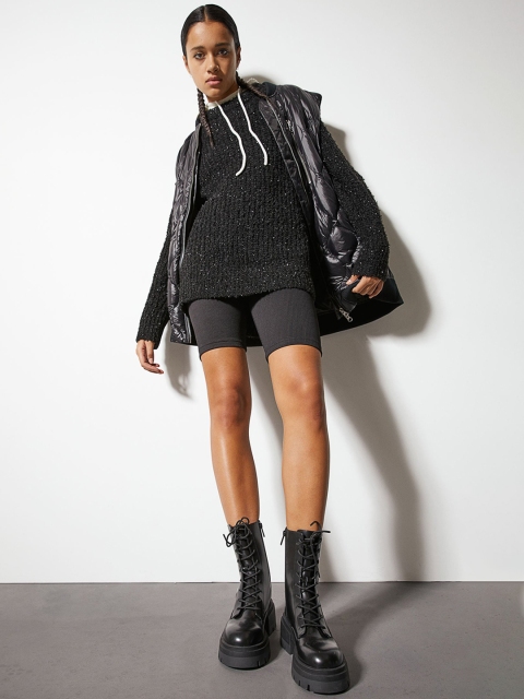 

H&M Women Black Chunky Ankle Boots