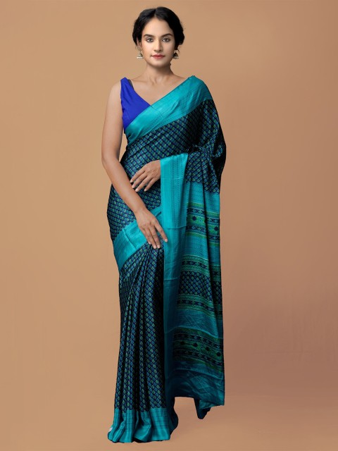 

Unnati Silks Blue & Green Patola Saree