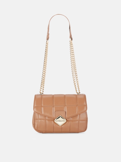 

Forever Glam by Pantaloons Woman Tan Quilted Structured Sling Bag