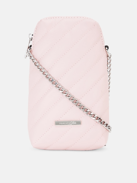 

Forever Glam by Pantaloons Purple Colourblocked PU Bucket Sling Bag with Quilted