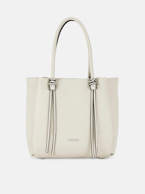 

Forever Glam by Pantaloons Women Off White Solid Structured Shoulder Bag