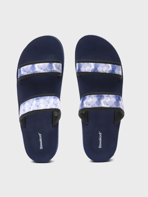 

Bewakoof Women Blue Printed Open Toe Flats