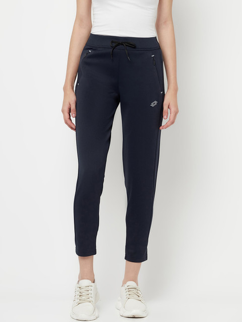 

Lotto Women Navy Blue Solid Track Pants
