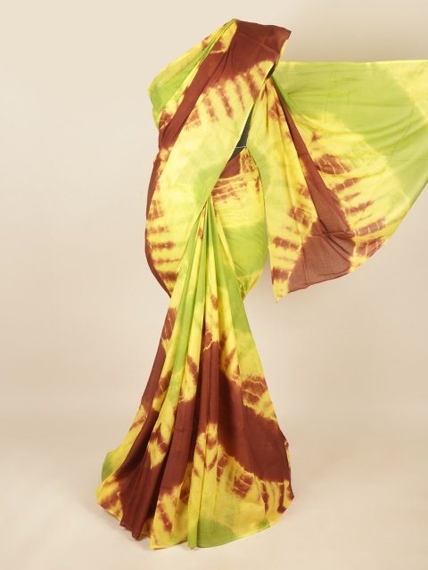

Pothys Green & Yellow Tie and Dye Pure Cotton Saree