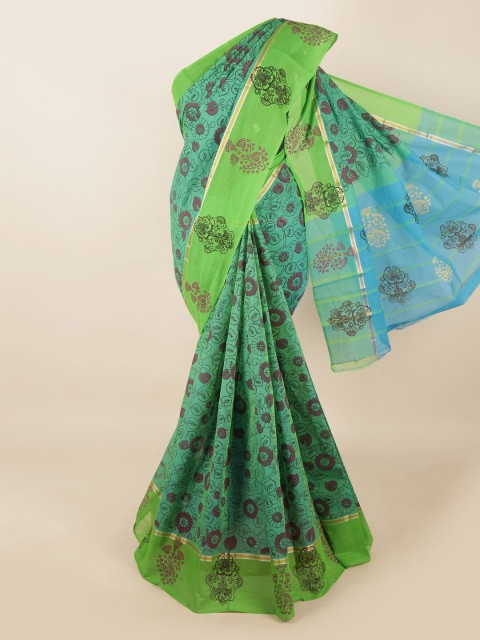 

Pothys Green & Blue Kalamkari Pure Cotton Saree