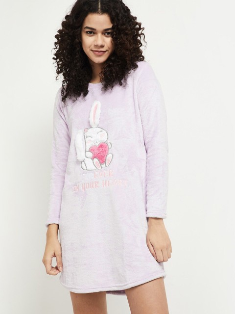 

max Purple Embroidered T-shirt Nightdress