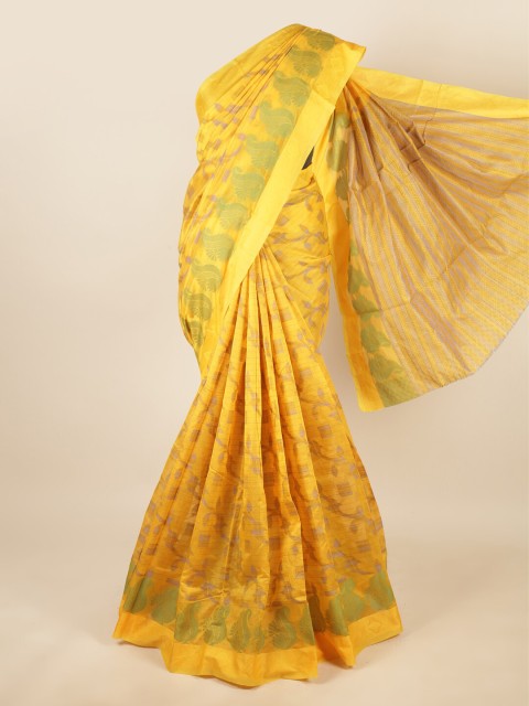 

Pothys Yellow Floral Saree