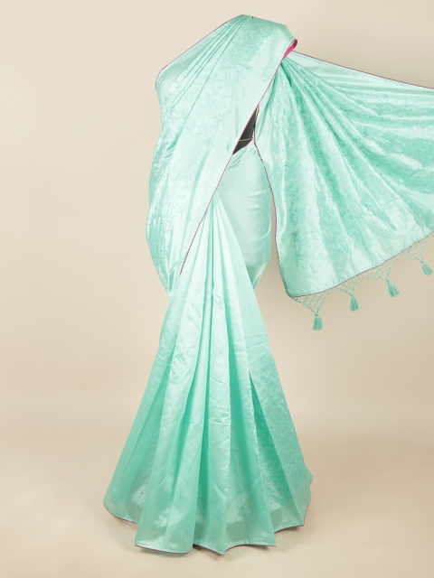 

Pothys Green & Pink Floral Art Silk Saree