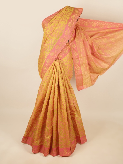 

Pothys Green & Pink Woven Design Saree