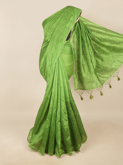 

Pothys Green Floral Art Silk Saree