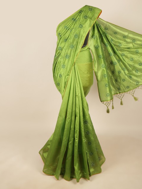 

Pothys Green Floral Art Silk Saree
