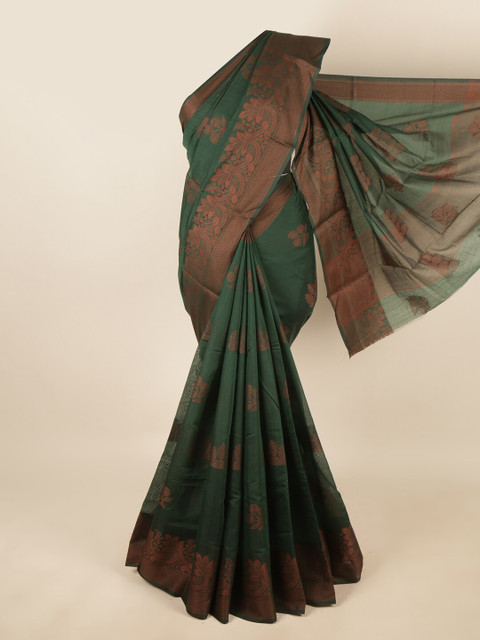 

Pothys Green & Copper Ethnic Motifs Saree