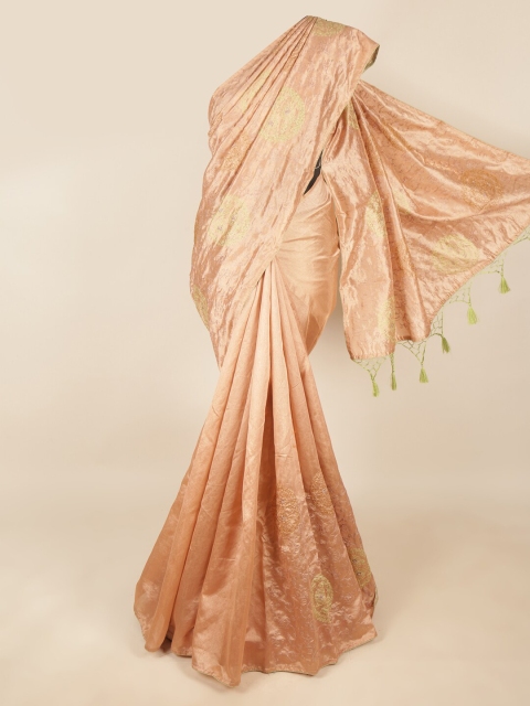 

Pothys Mauve & Green Ethnic Motifs Art Silk Saree