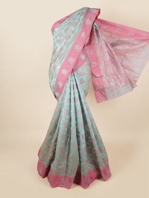 

Pothys Blue & Pink Printed Saree