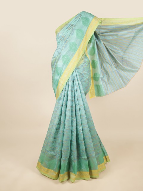

Pothys Blue & Yellow Ethnic Motifs Saree