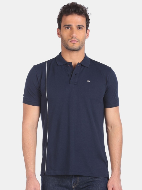 

Arrow Sport Men Blue Polo Collar Pockets T-shirt