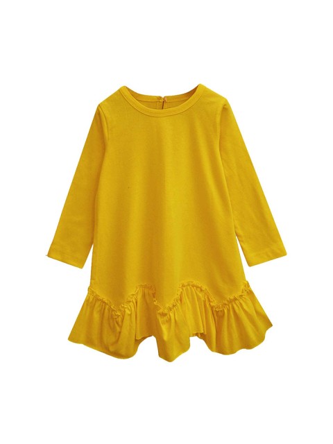 

A T U N Girls Mustard Yellow A-Line Dress