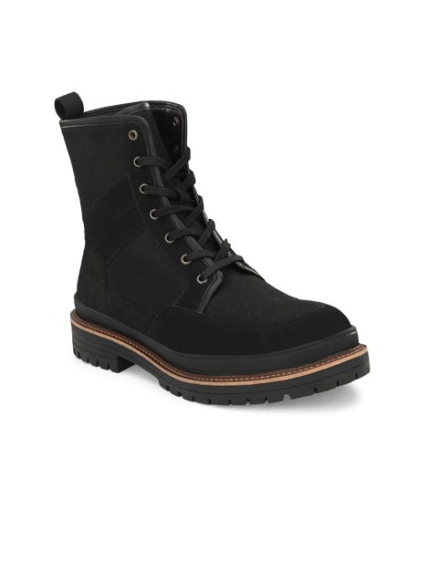 

MUZZATI Men Black High-Top Flat Boots