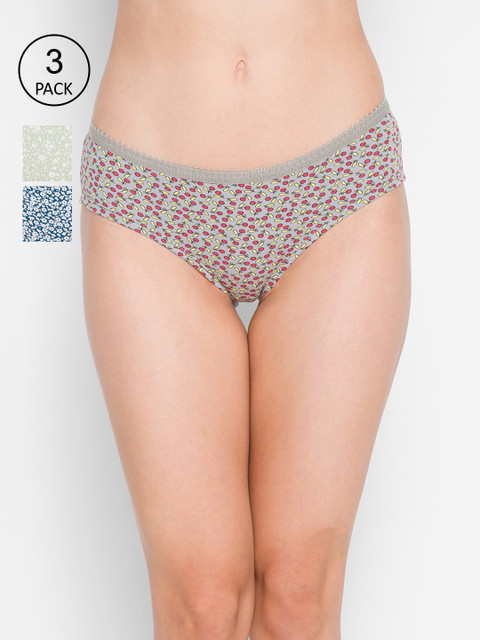

Candyskin Women Pack of 3 Solid High Rise Full Briefs, Multi