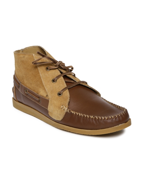 

Knotty Derby Men Brown Colourblocked Quoddy Boot Derbys