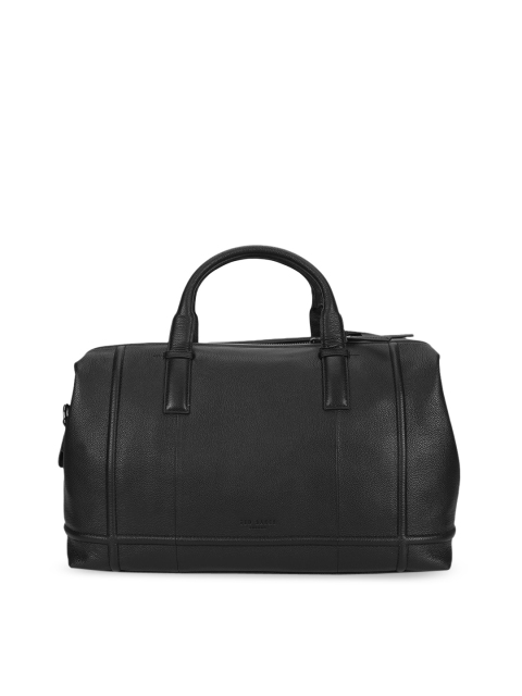 

Ted Baker Men Black Solid Leather Holdall Bag