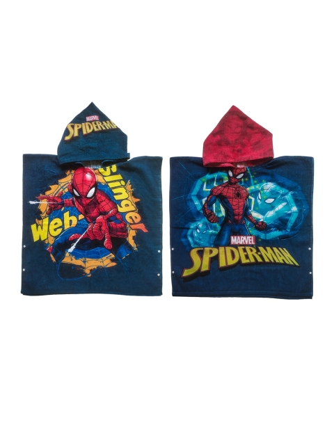 

Disney Multicoloured Pack Of 2 Spiderman Hooded Bath Towel, Multi