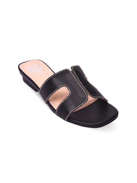 

Pavers England Women Black Open Toe Flats