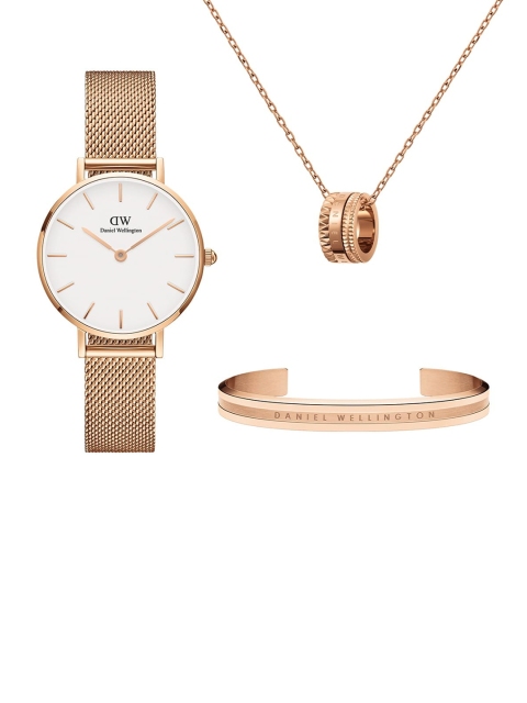 

Daniel Wellington Women Rose Gold-Toned & White Stainless Steel Watch Gift Set DW00501335