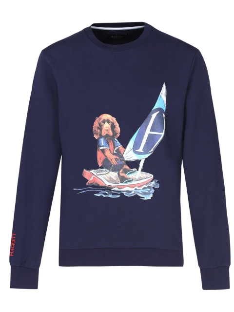 

HACKETT LONDON Boys Navy Blue Printed Sweatshirt