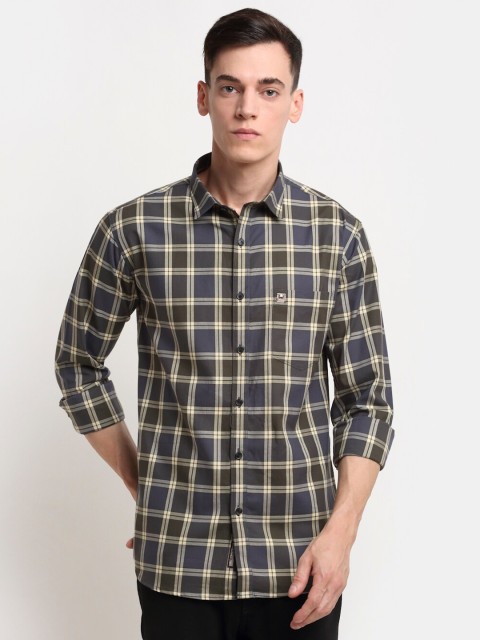 

La Mode Men Brown Slim Fit Checked Casual Shirt