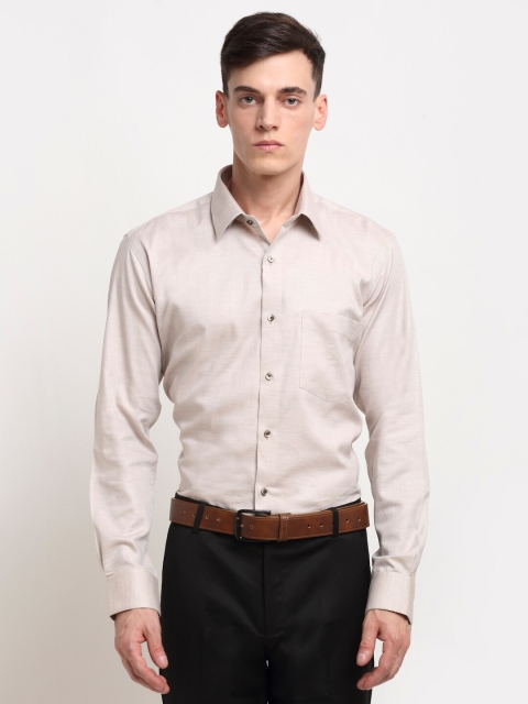 

La Mode Men Beige Slim Fit Formal Shirt