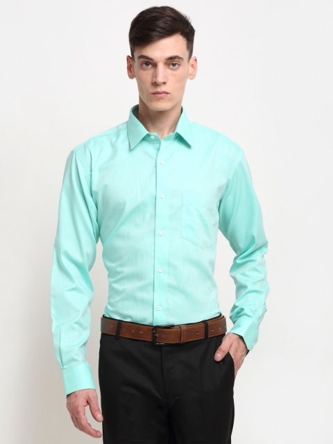 

La Mode Men Turquoise Blue Slim Fit Formal Shirt
