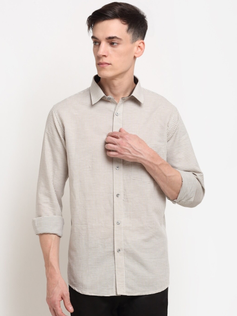 

La Mode Men Beige Slim Fit Casual Shirt