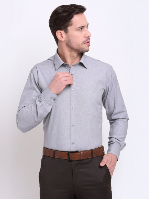 

La Mode Men Grey Slim Fit Formal Shirt