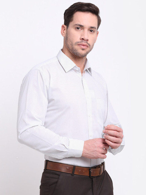 

La Mode Men White Slim Fit Formal Shirt